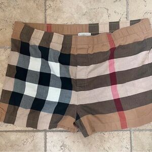 Burberry Multi-Check  Shorts in Tan and Black